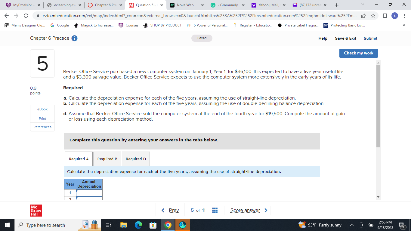  MyExcelsior - X Seclearning.ex( X Chapter 6 Pra X M Question