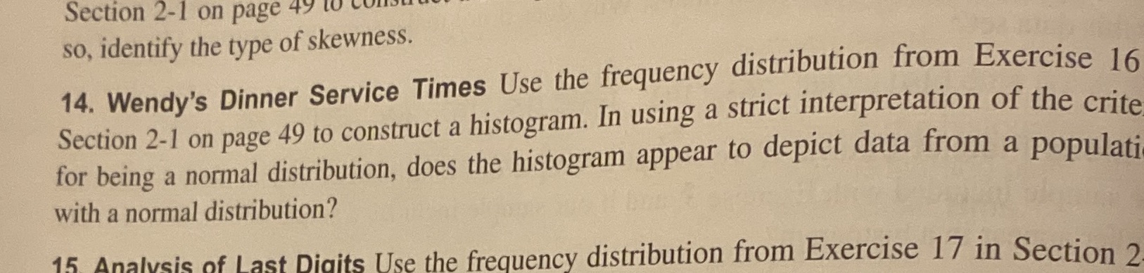 Essentials of Statistics 6th edition page 56 problem 14 Section 2-1 on