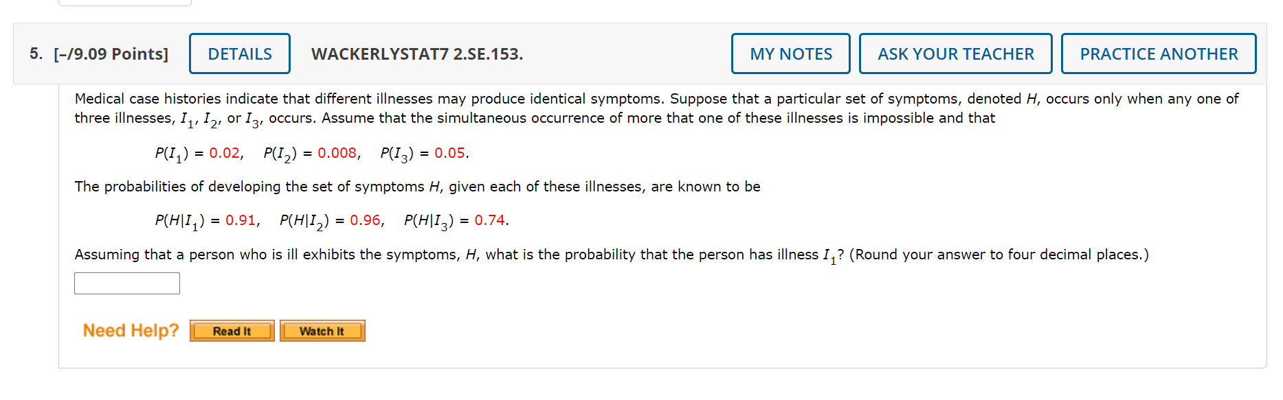  5. [49.09 Points] DETAILS WACKERLYSTAT7 2.SE.153. MY NOTES ASK YOUR TEACHER