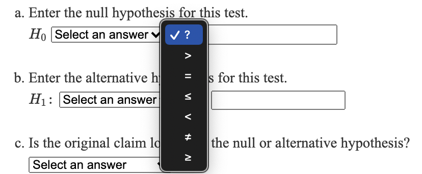 thesis for this test. I: c. Is - d in the null