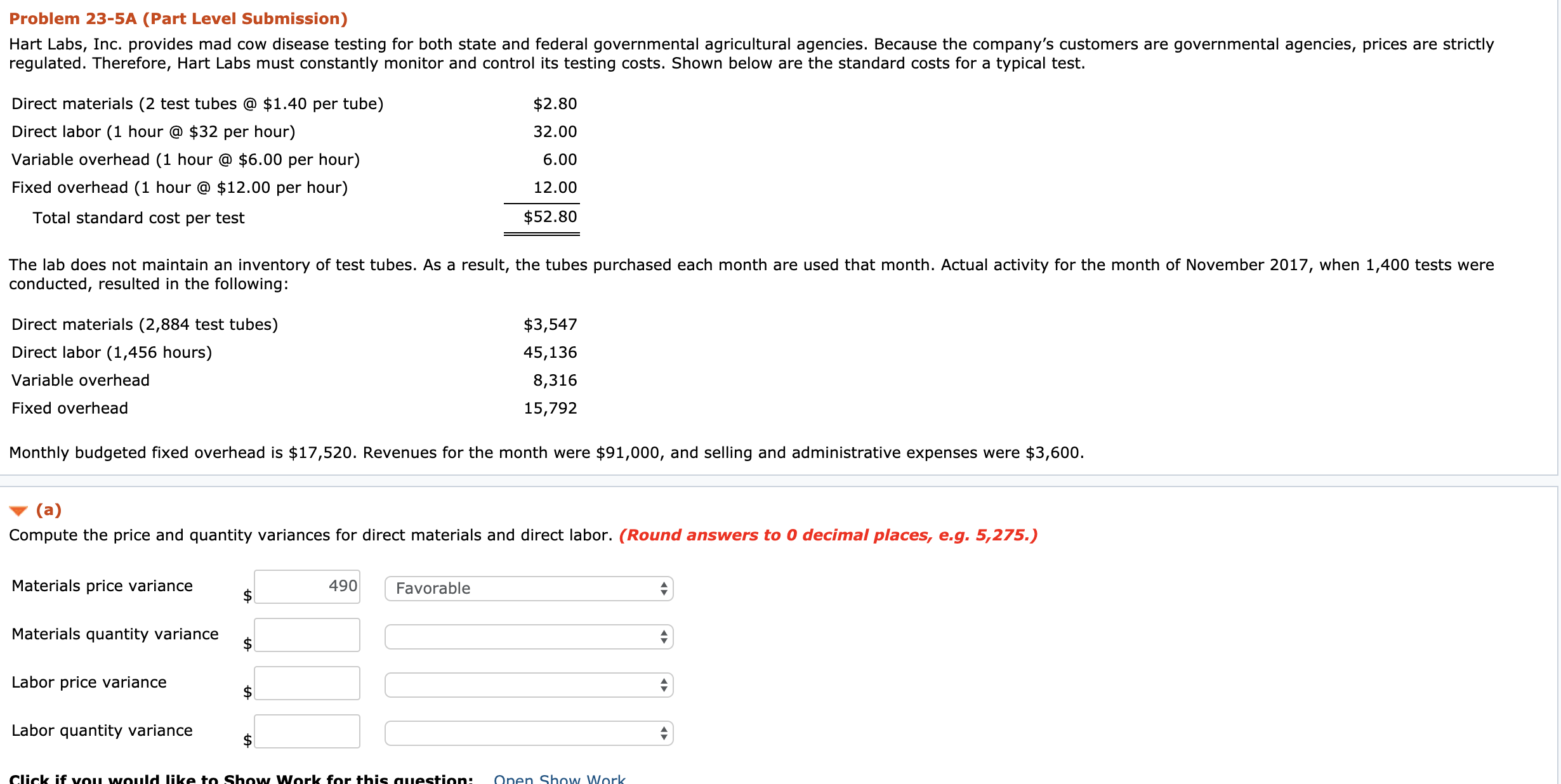 Good day I need assistance solving the below problem Problem 23-5A (Part
