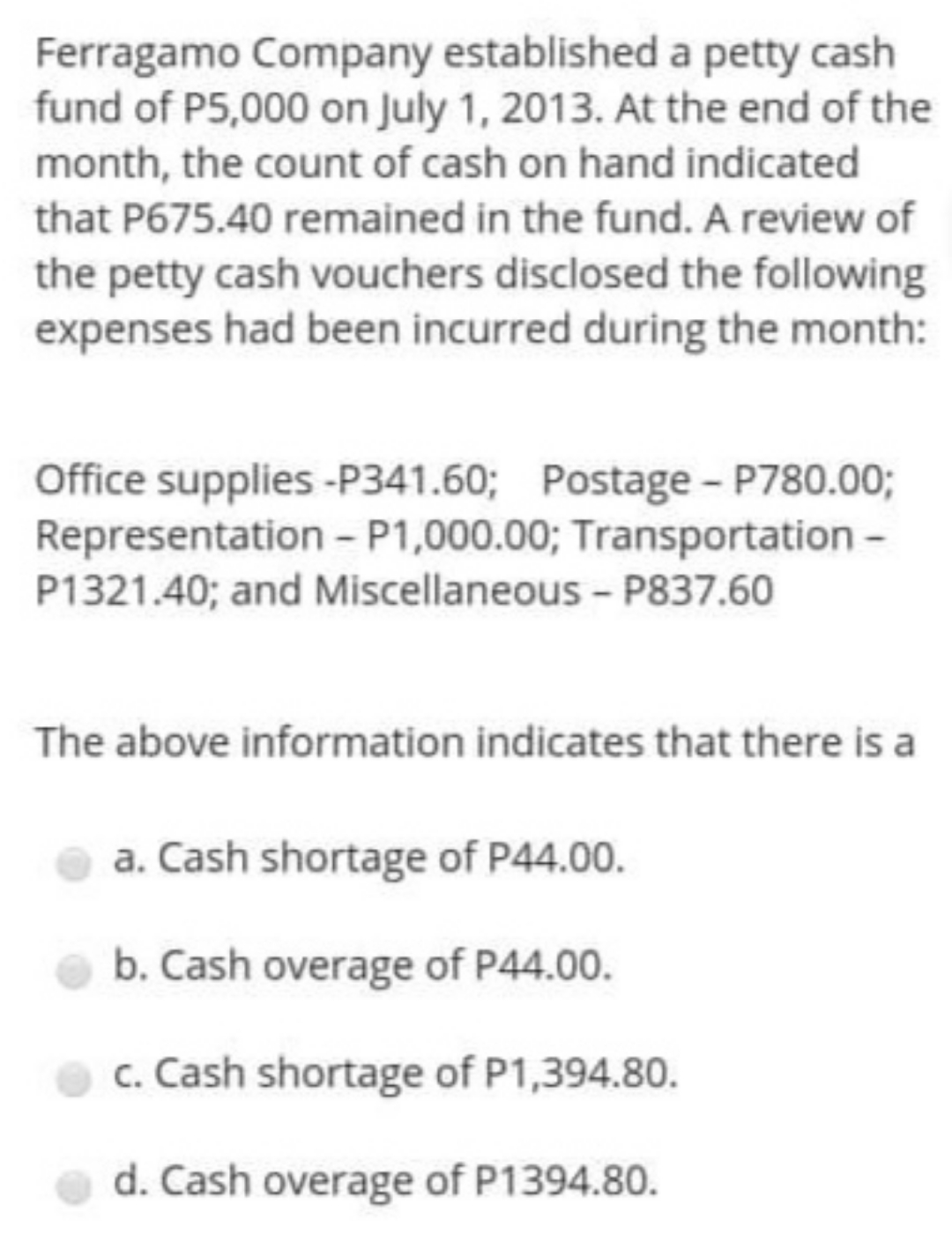 29. What is the correct answer for this problem? Thank you! Ferragamo