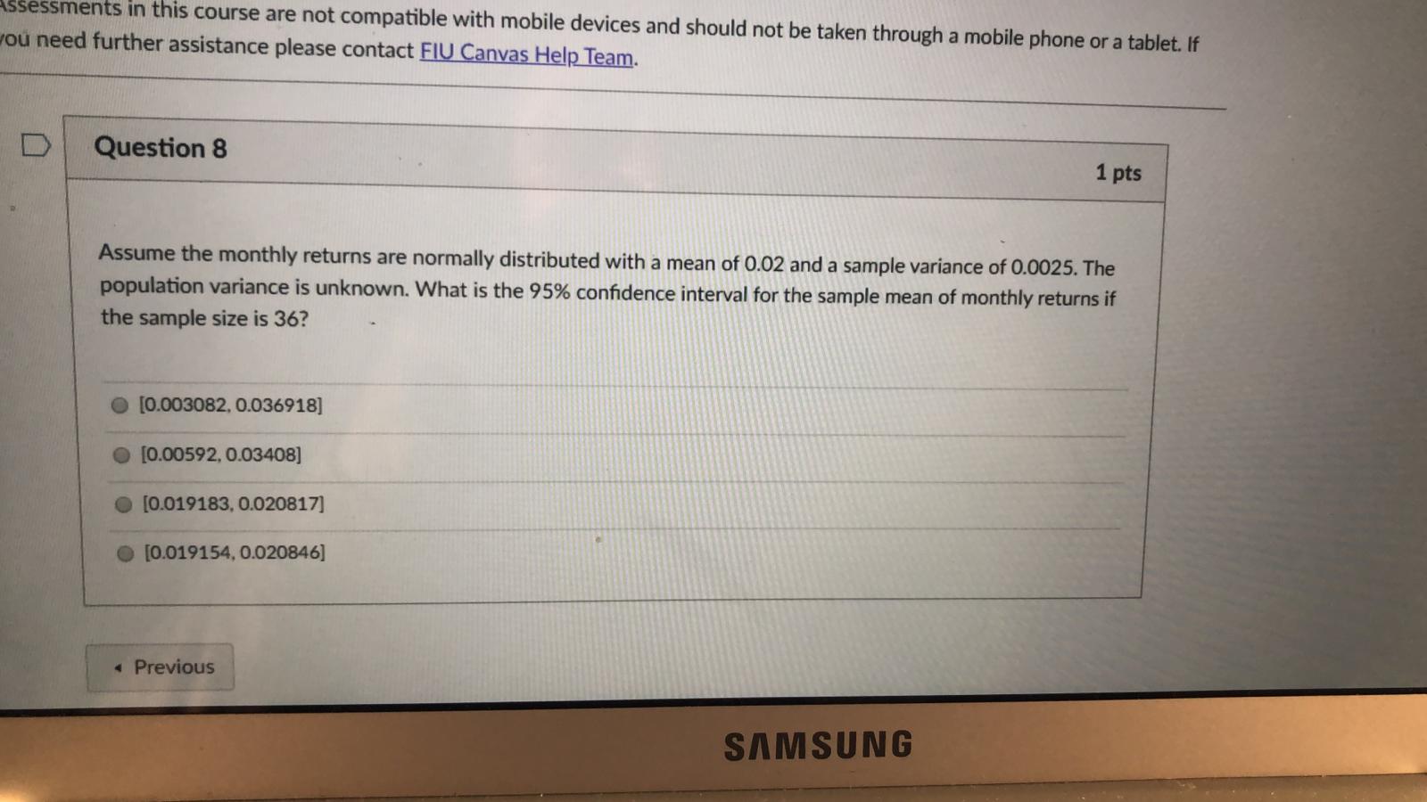 please help below Assessments in this course are not compatible with mobile