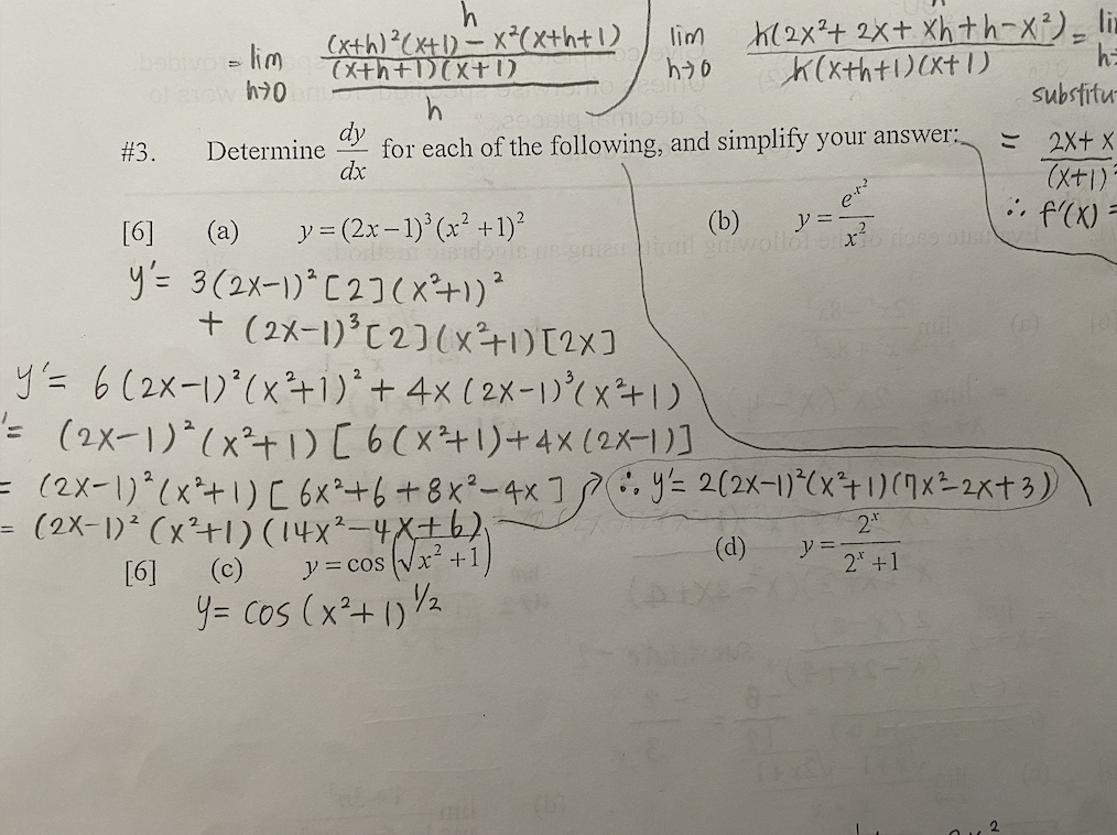 ) - x* (xth+ 1 ) lim h ( 2x 3 +