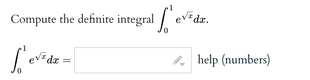 yaxis. Volume = i, help (numbers) Find the volume of the solid