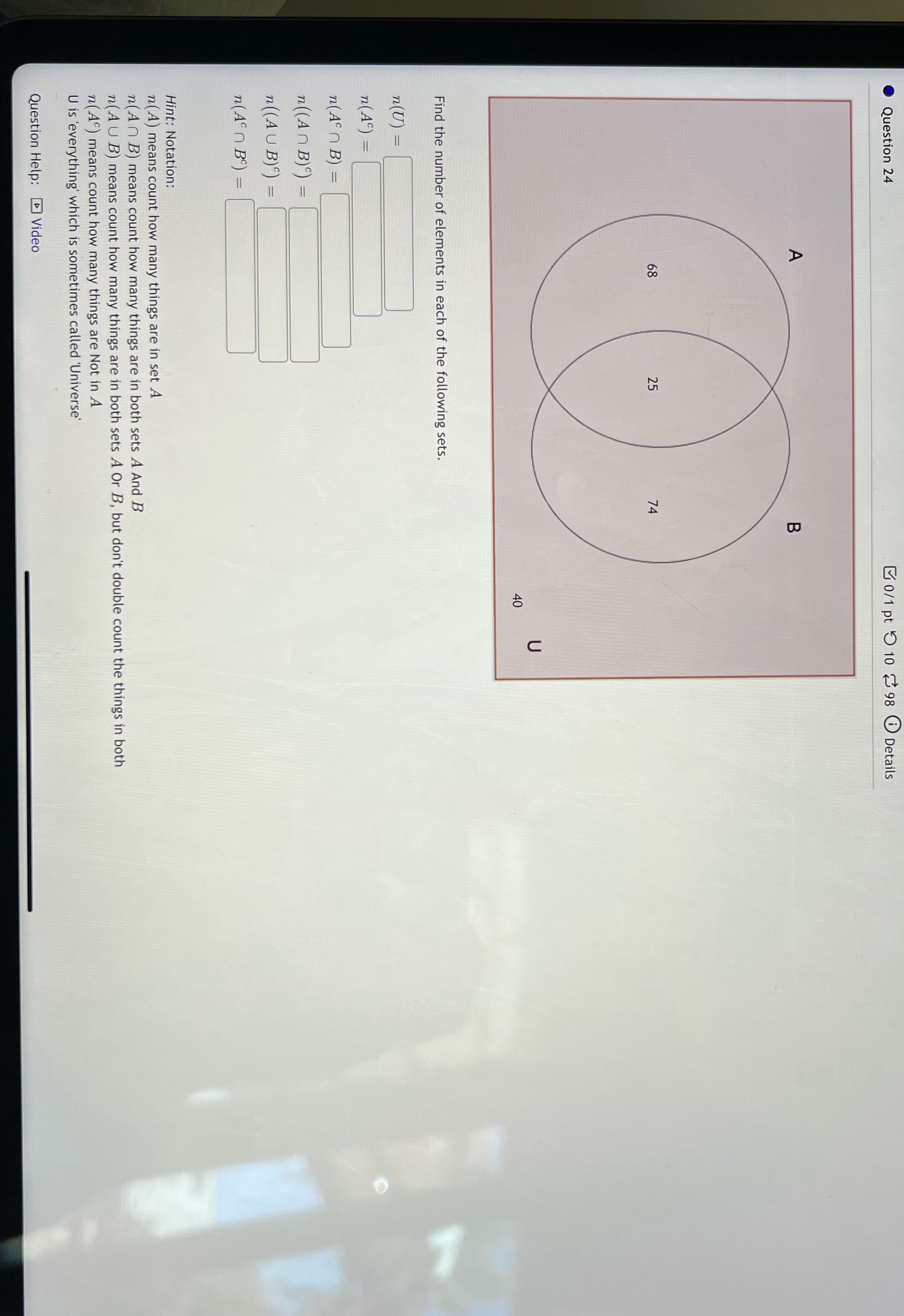 Can you please help me on this question. .Question 24 0/1 pt