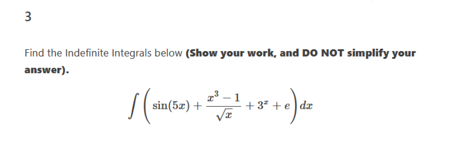 below. Show all steps. 6 Find the derivative of the following functions.
