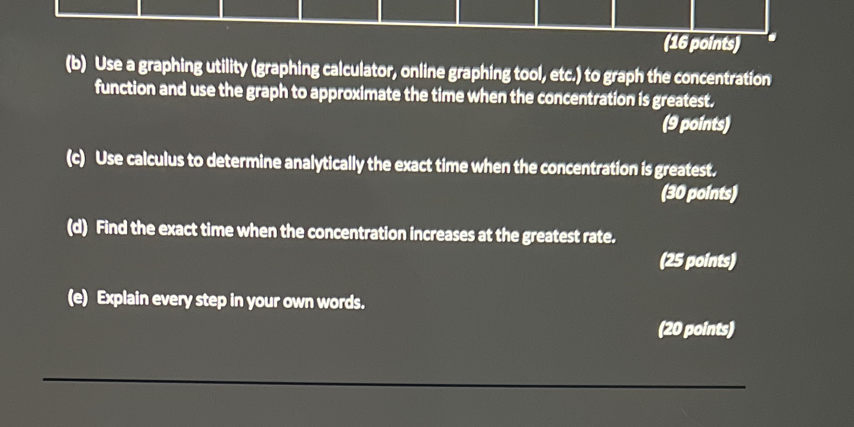  (16 points) (b) Use a graphing utility (graphing calculator, online graphing