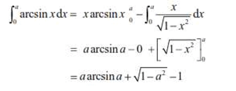 arcsinxdr = dr xarcsmx
