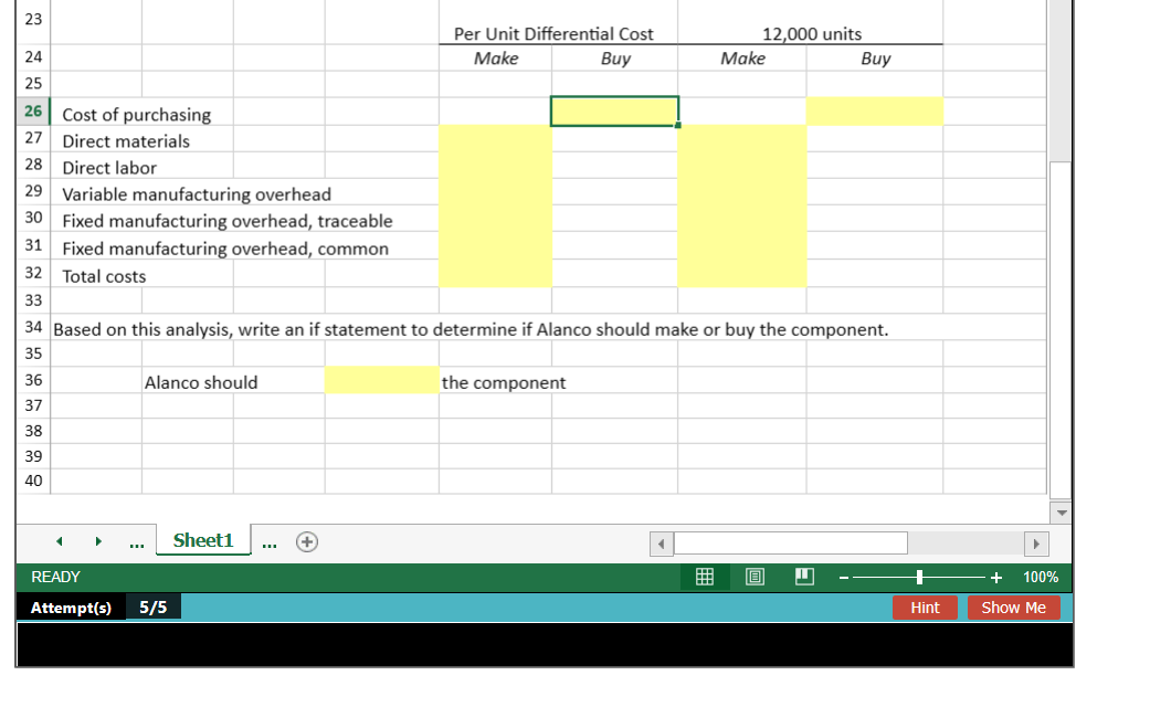 buy analysis - Excel HOME INSERT PAGE LAYOUT FORMULAS DATA REVIEW vIEw