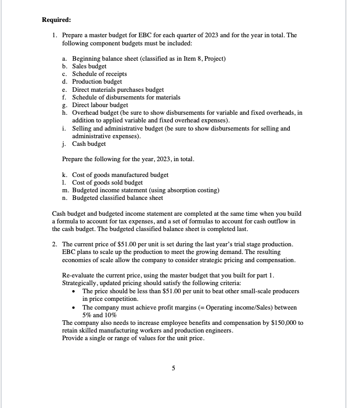 Please show step by step in excelThis is all the information