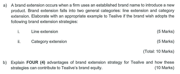 Subject: Product & Brand Management (please help me out)Article: a) A brand