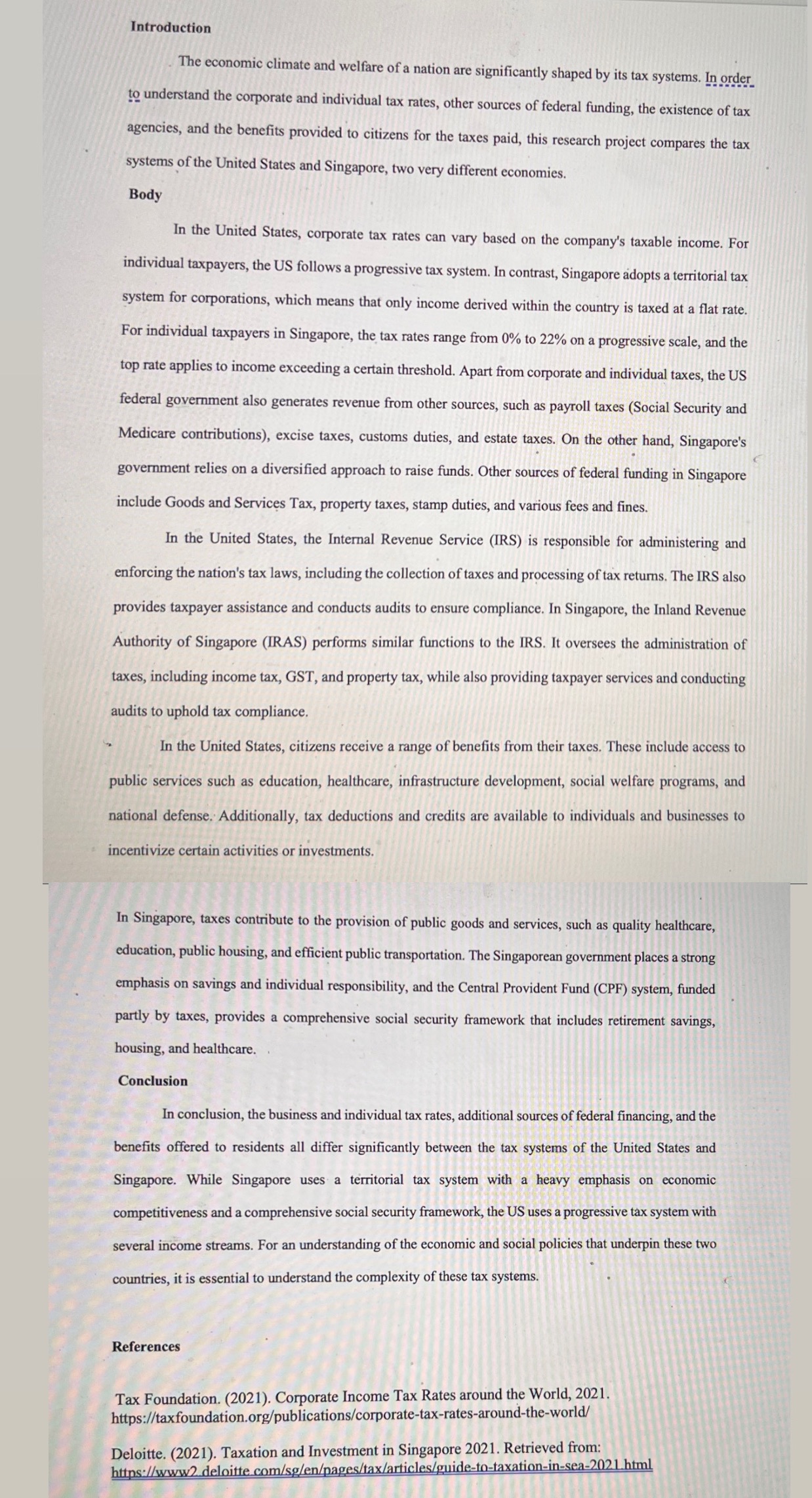 I have an assignment which is called an Tax Research paper. I