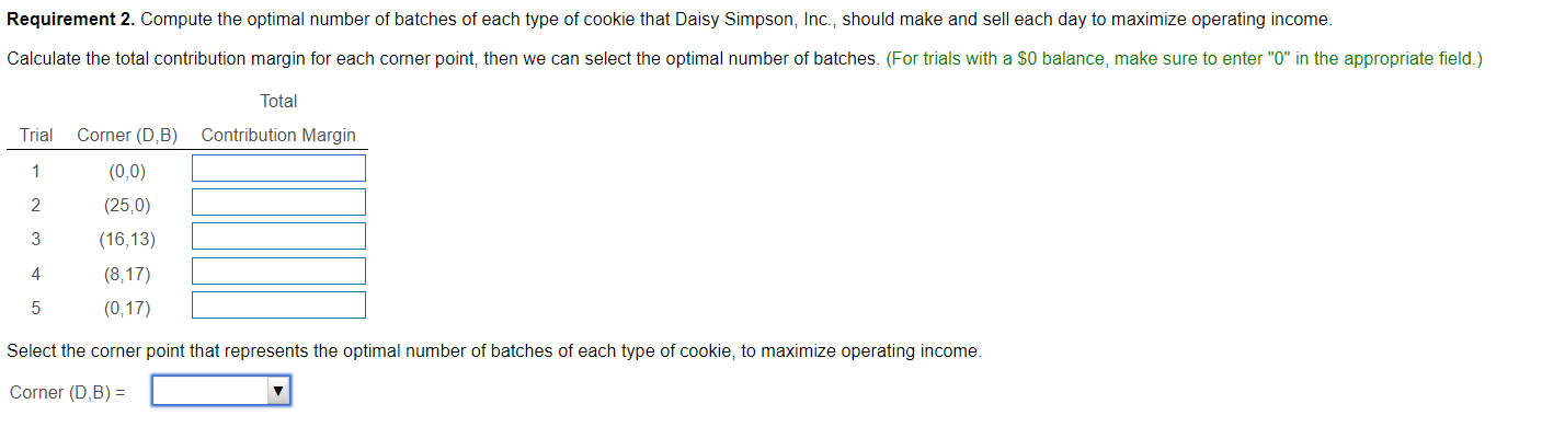 and Bridget's Bourbon. Daisy's Delight goes through the Mixing and Baking departments,