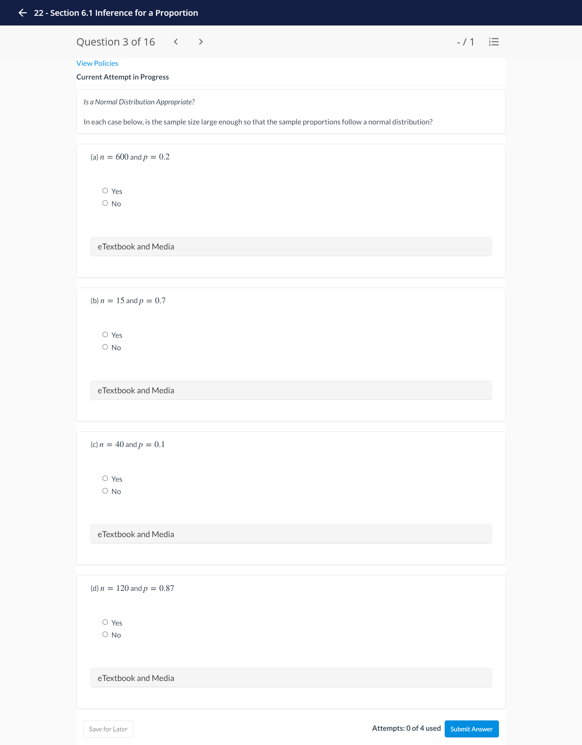 Size on Accuracy Compute the standard error for sample proportions from a