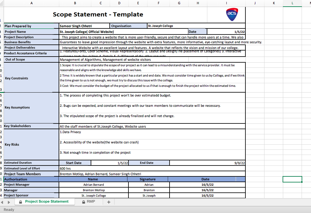 Ref. No. Risk Category Risk Description Risk Cause Consequences Impact Likelihood Rating