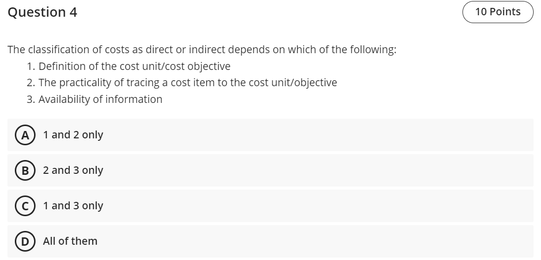 absorption costing? It can give a distorted product cost where a diverse