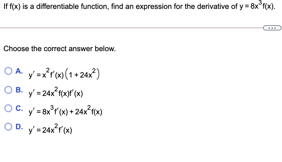  If f(x) is a differentiable function, find an expression for the