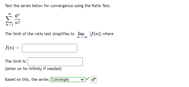 The limit of the ratio test simplifies to lim If(n)| where 1+