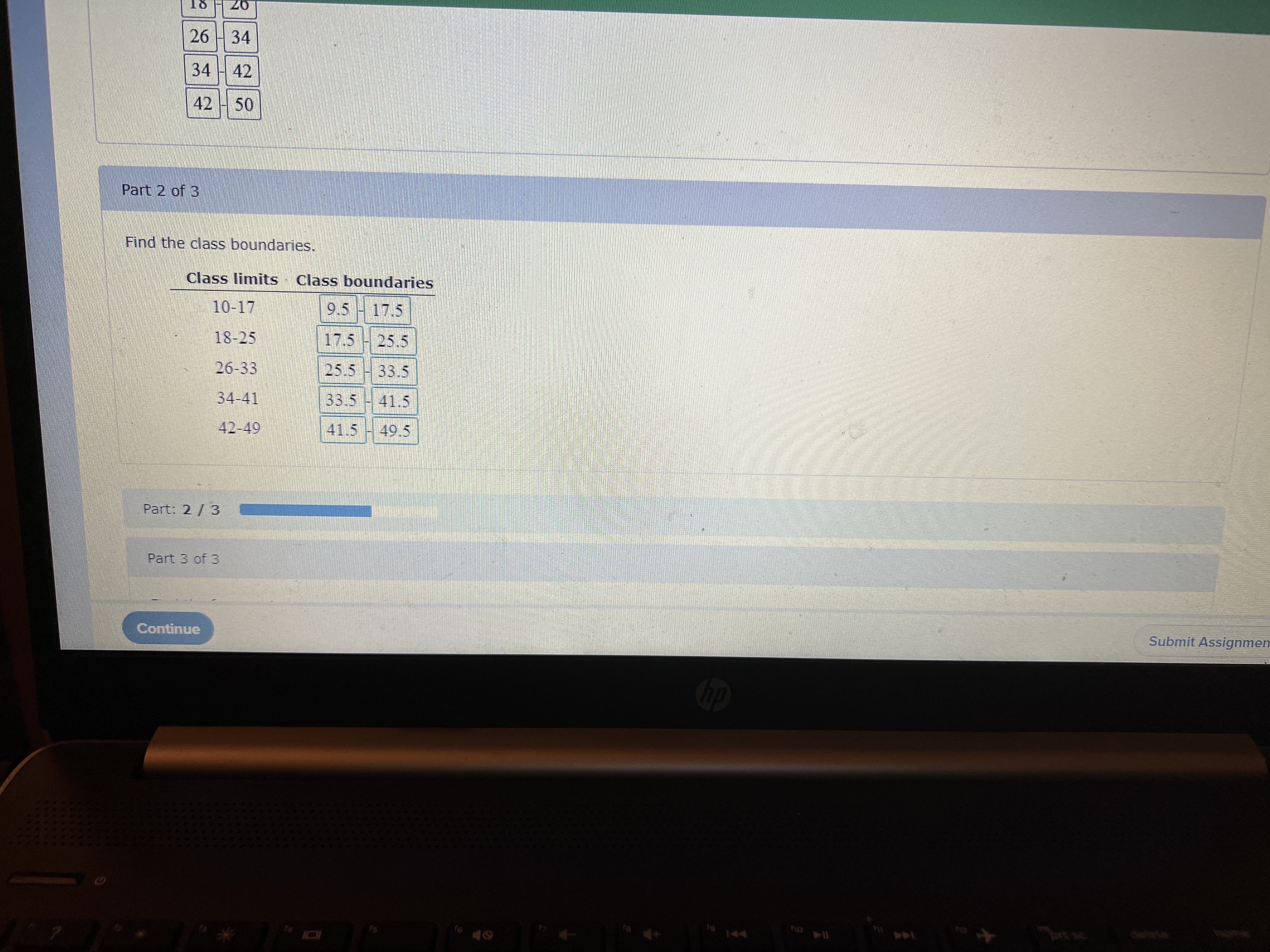 X 10-17 9.5-17.5 18-25 17.5-25.5 26-33 25.5-33.5 34-41 33.5-41.5 42-49 41.5-49.5 Total