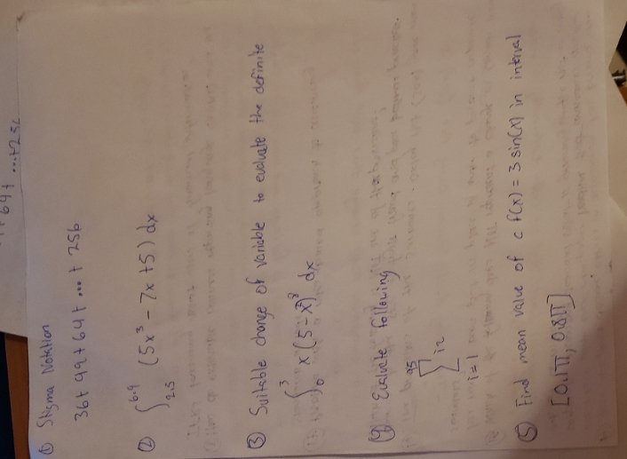 please help... show working 64+... +250 Stigma Notation 36+ 49 + 64
