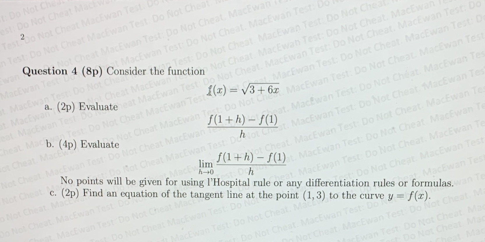 : Do Not Ched est: Do Not Cheat Ma Test 20