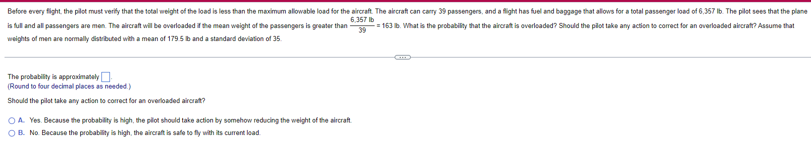 of the load is less than the maximum allowable load for the