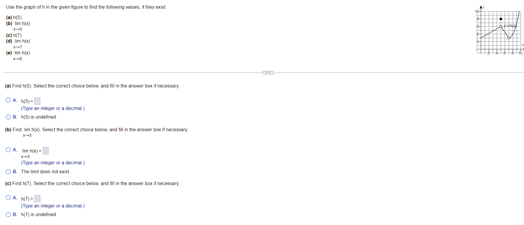 - 6 or x = 1 O D. discontinuous only when x