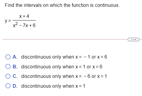 -4 -2 -4-Determine the limit by sketching an appropriate graph. x +5