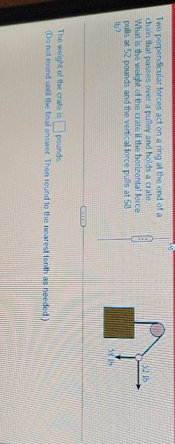 I don't need steps Two perpendicular forces act on a ring at