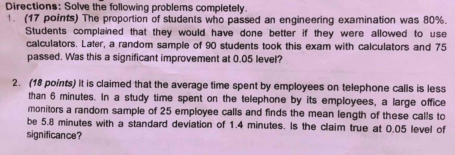 Value Decision (one-tailed Size Significance (Reject Ho or or two- Test Value