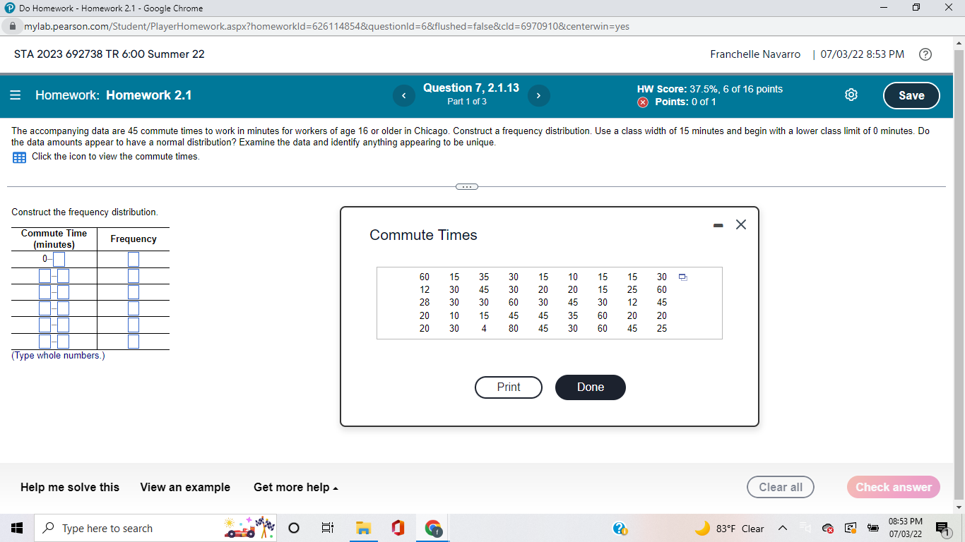 STA 2023 692738 TR 6:00 Summer 22 Franchelle Navarro | 07/03/22 8:53