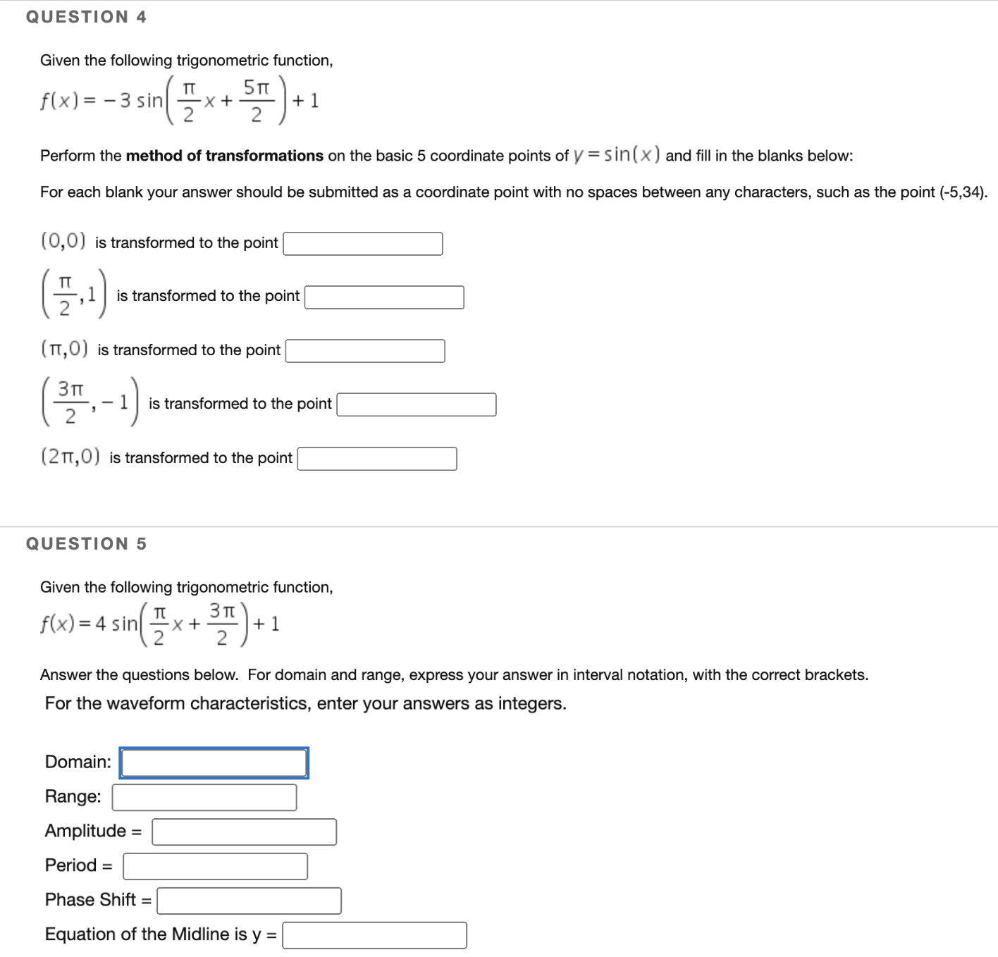 f(x)- 35In[2x+ 2 ]+1 Perform the method of transformations on the basic