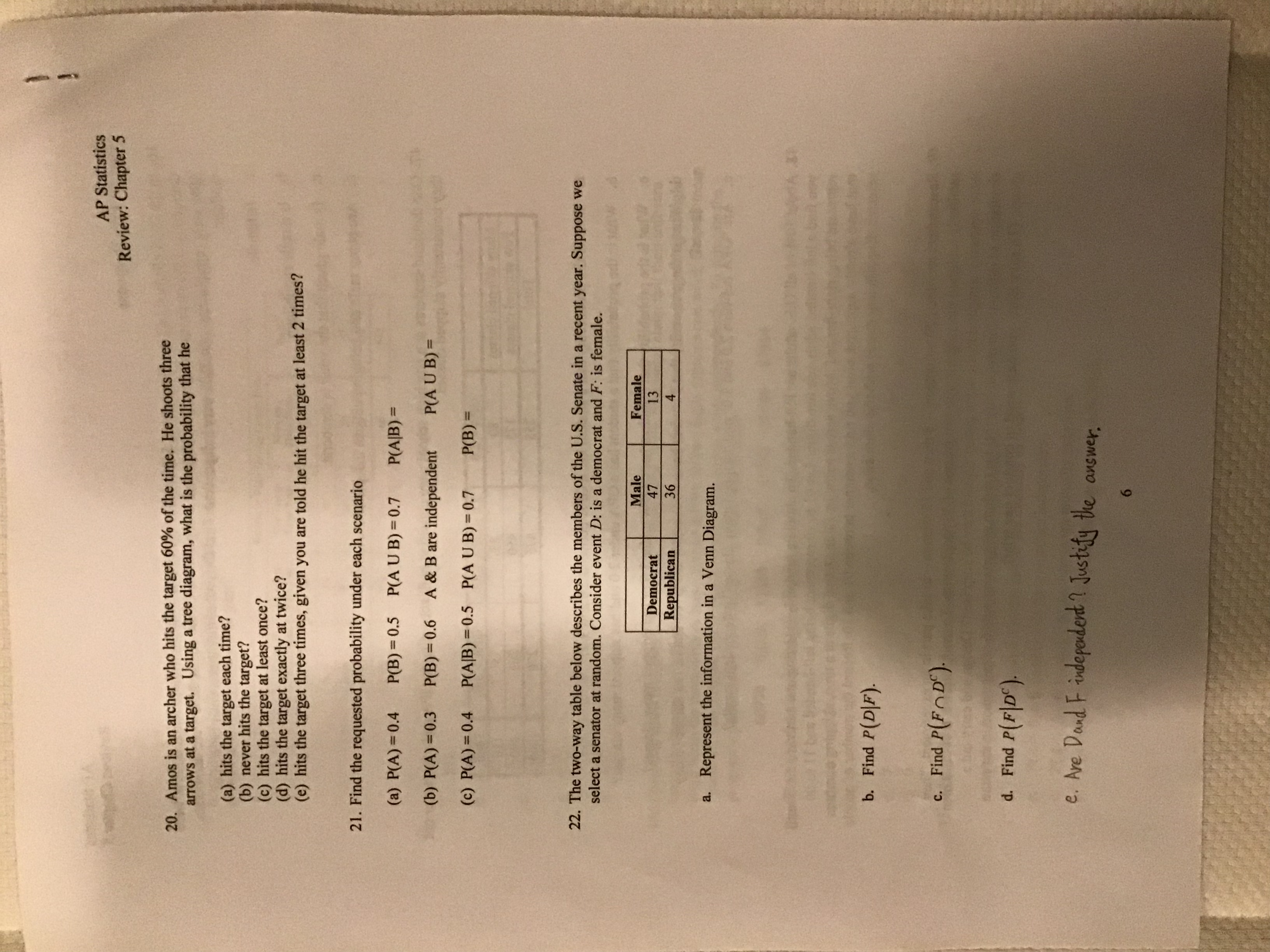 Please help me to do the short answer. AP Statistics Review: Chapter