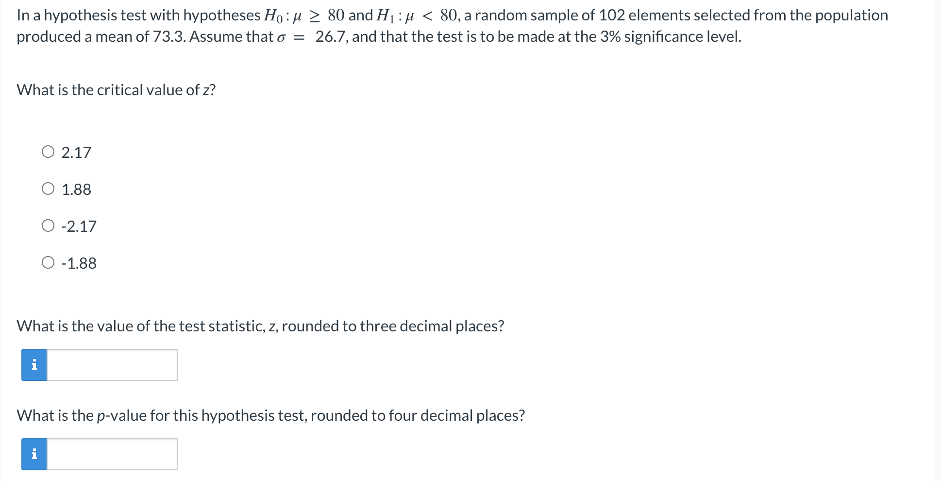 (a) Compute a}. Round the answer to four decimal places. = n