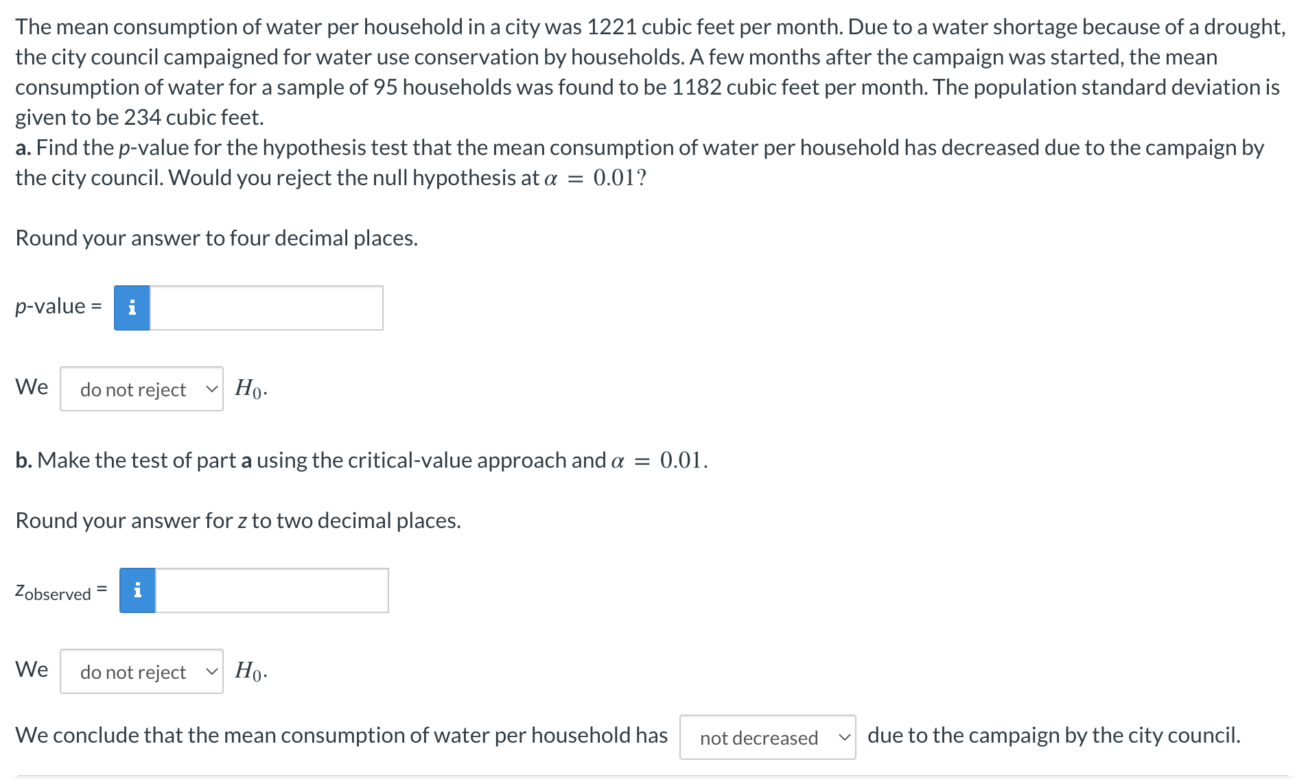 (b) Compute 2 value. Round the answer to two decimal places. (c)