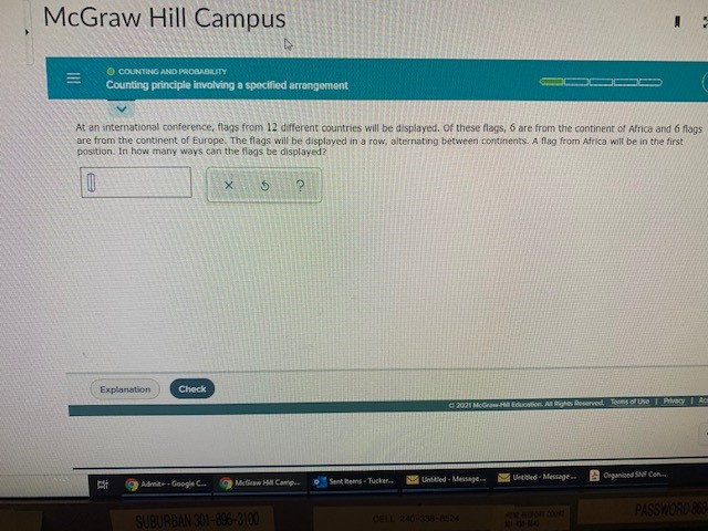 McGraw Hill Campus E O COUNTING AND PROBABILITY Counting principle involving