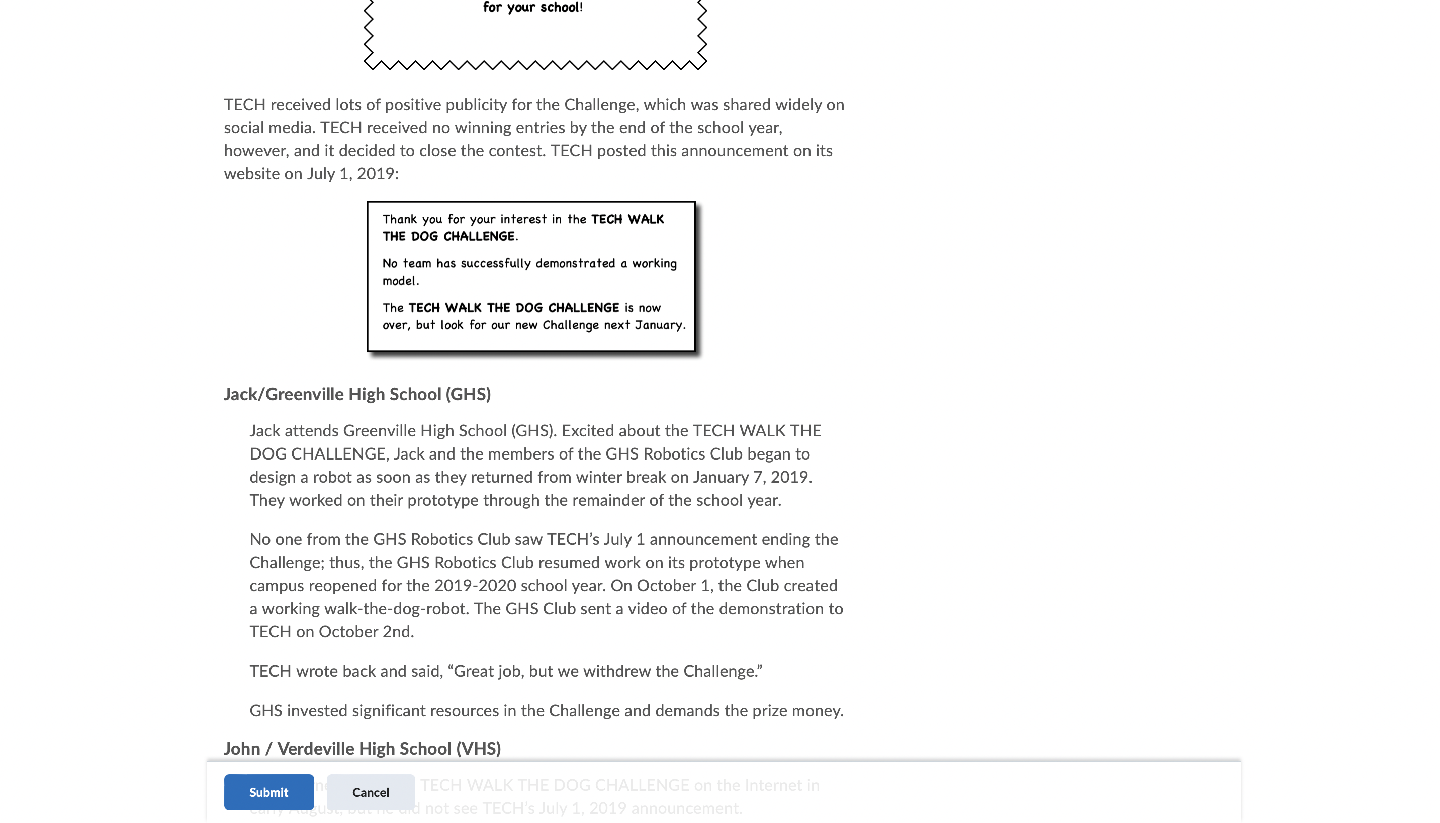 for the week. Use only the assigned materials in writing your Learning