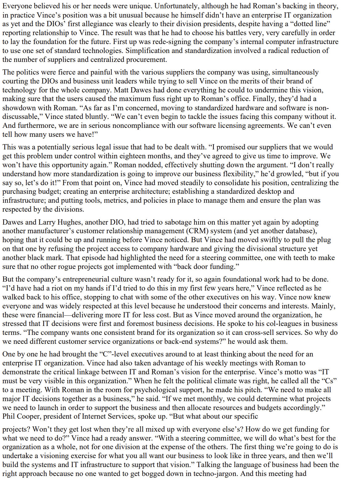 nervously at him, grinning weakly. Vince wasn't known to make practical jokes,