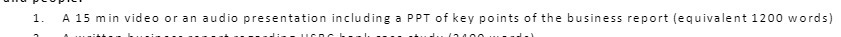 PPT of key points of the business report (equivalent 1200 words)