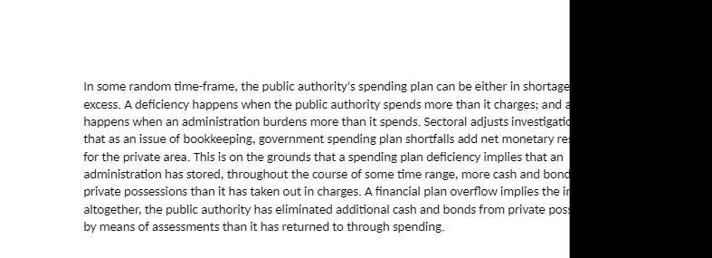 either in shortage excess. A deficiency happens when the public authority spends