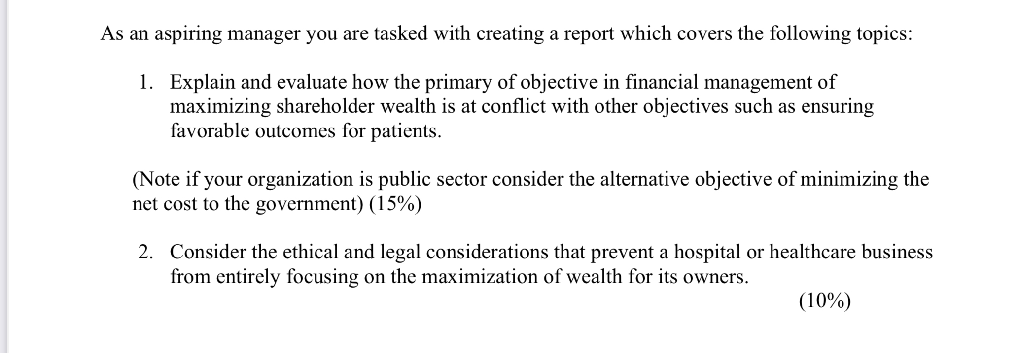 which covers the following topics: 1. Explain and evaluate how the primary