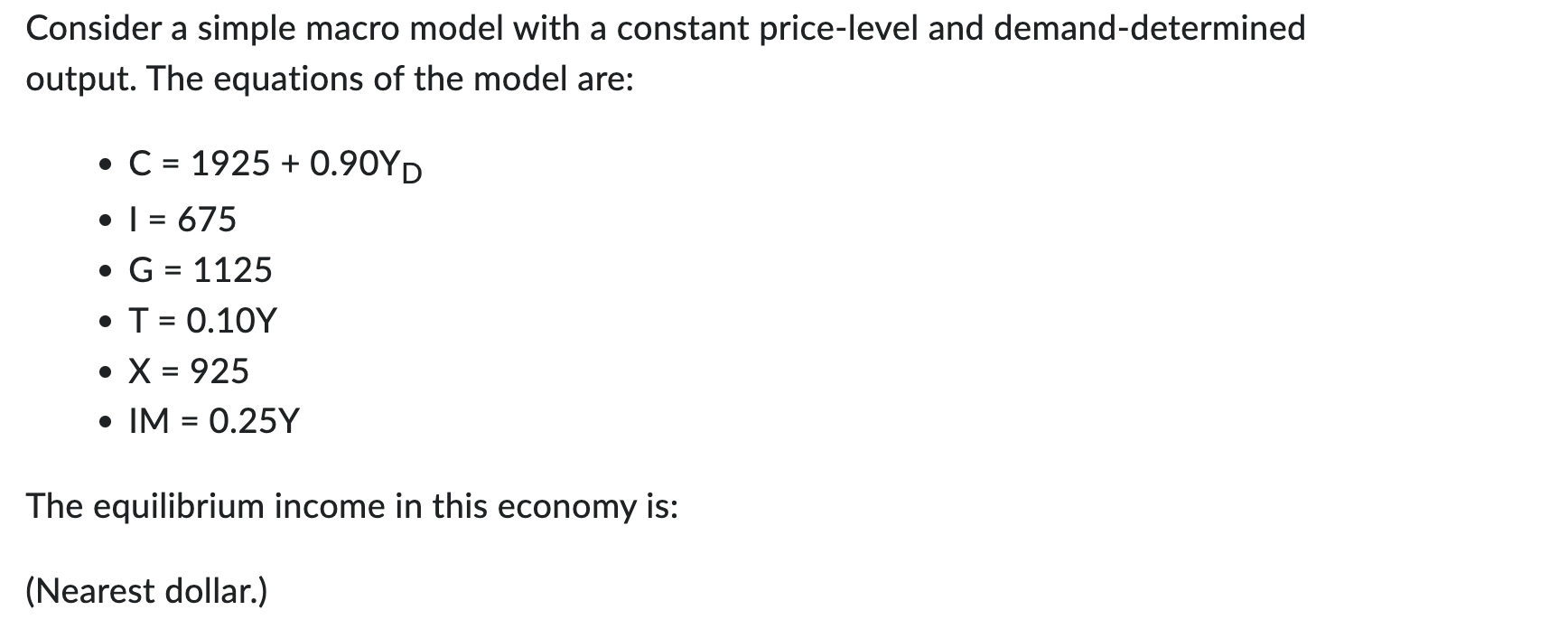 model are: . c = 200 + 0.75vD . I: 180 .