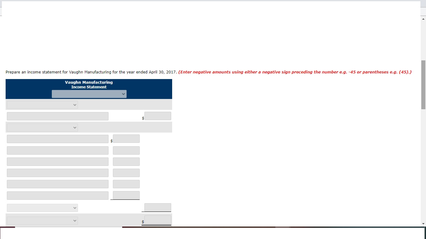 effective as of its April 30, 2017, year-end. Accounts payable 3*; 909