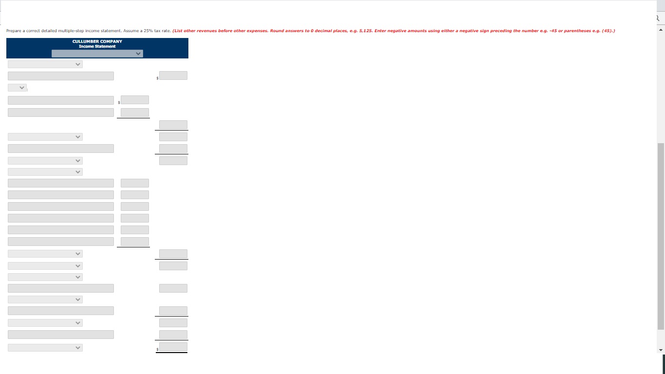 tax expense 240 Income taxes payable 210 Insurance expense 285 Intergt expense