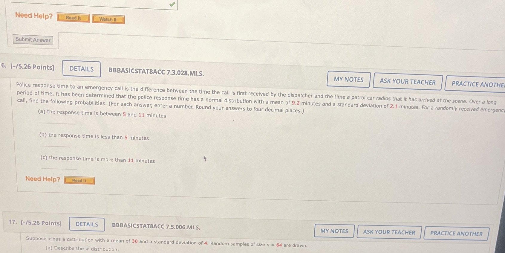  Need Help? Road It Watch It Submit Answer 6. [-/5.26 Points]