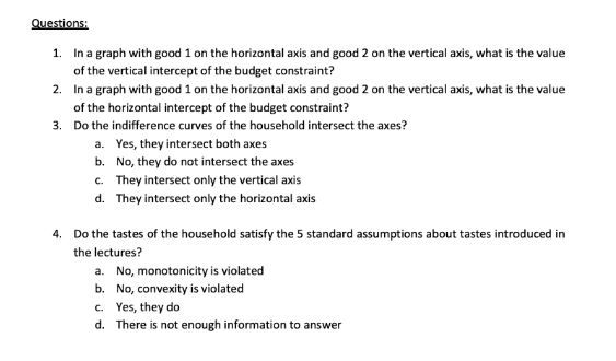 their monthly income to spend on good 1 and good 2. Suppose