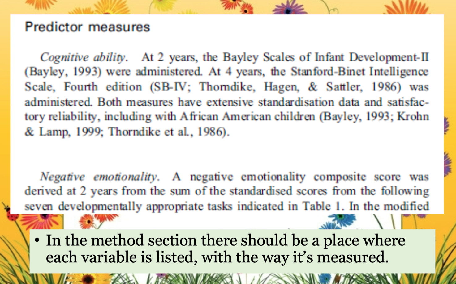 have chosen, and briey describe what the study is about. In addition,