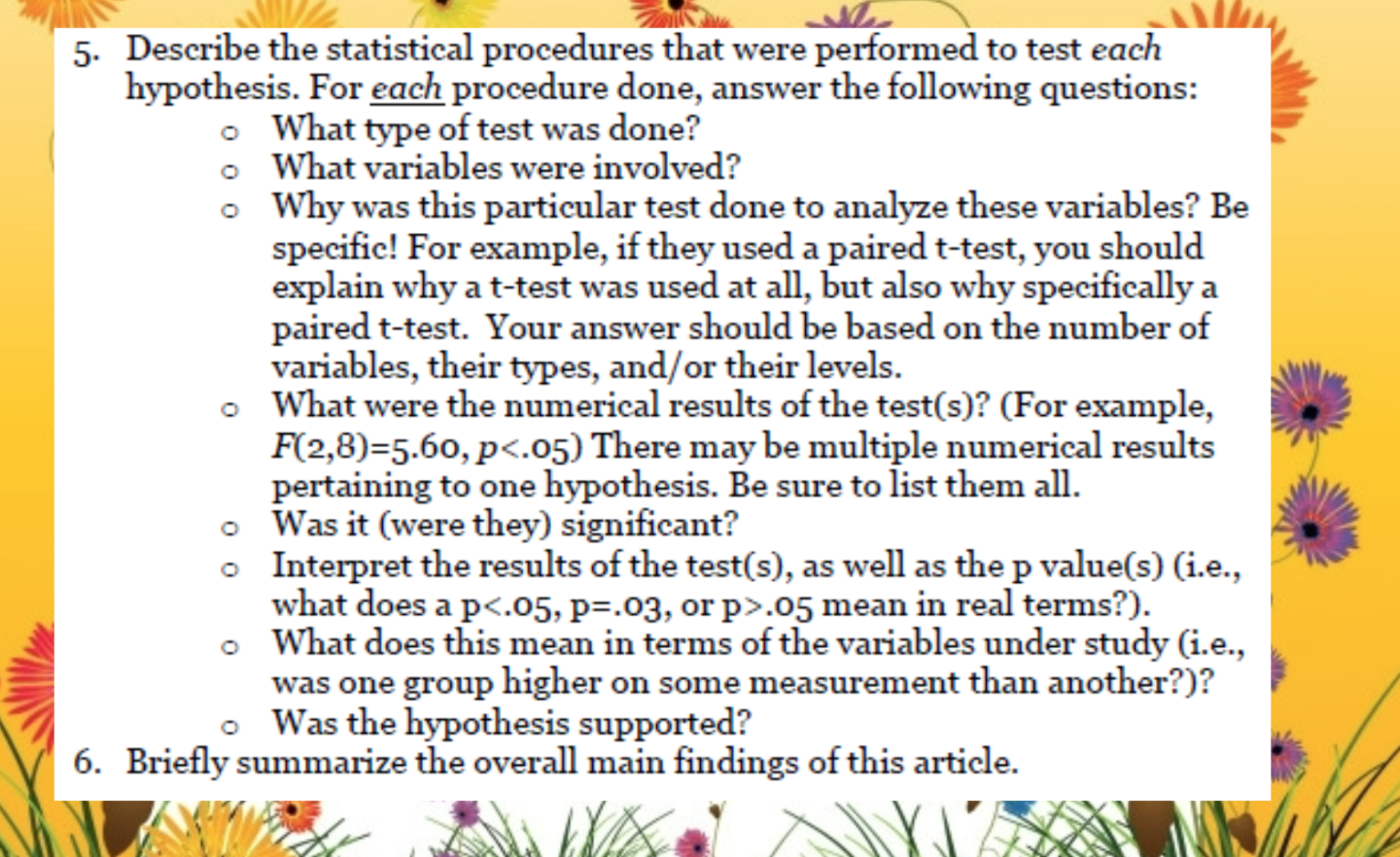 as you can infer)? What is the size of the sample? 2.