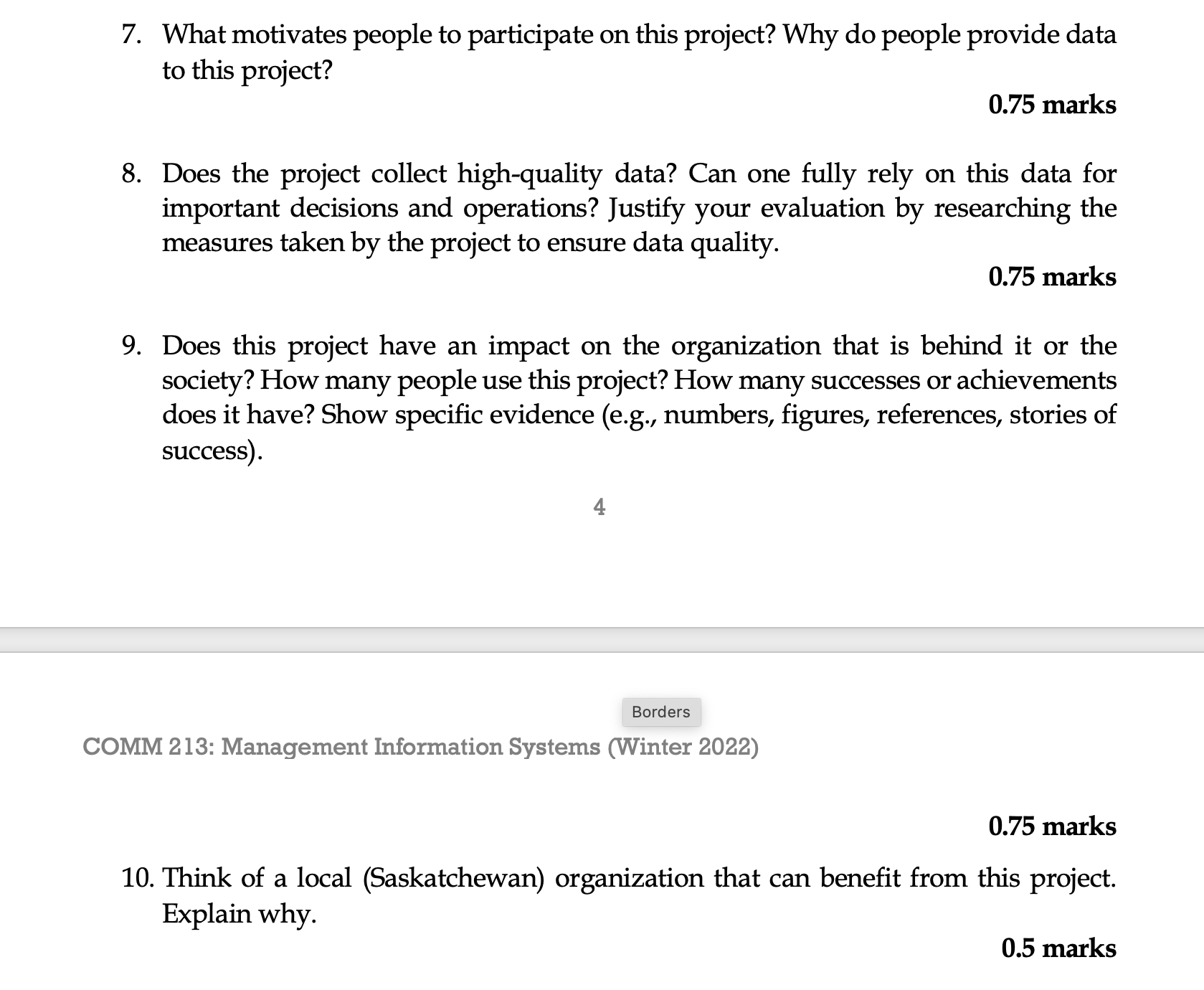 below about a crowdsourcing project of your choice. The report should have